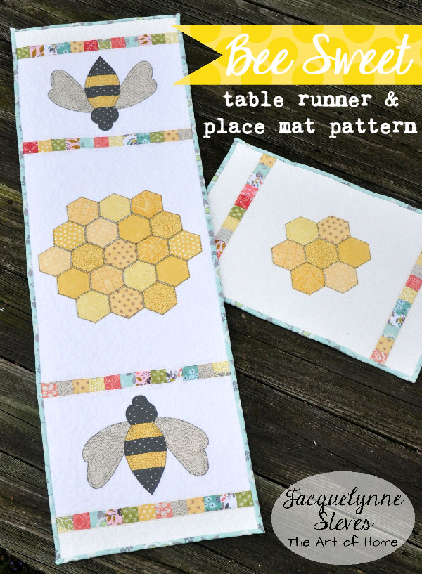 Bee Sweet Table Runner & Place Mat Pattern-JacquelynneSteves